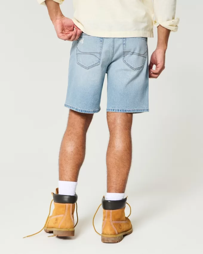 Above-the-Knee Distressed Loose Denim Shorts,Above-the-Knee Distressed Loose Denim Shorts Above-the-Knee Distressed Loose Denim Shorts,Above-the-Knee Distressed Loose Denim Shorts
