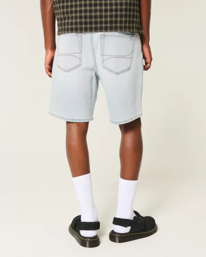 Above-the-Knee Loose Denim Shorts,Above-the-Knee Loose Denim Shorts Above-the-Knee Loose Denim Shorts,Above-the-Knee Loose Denim Shorts