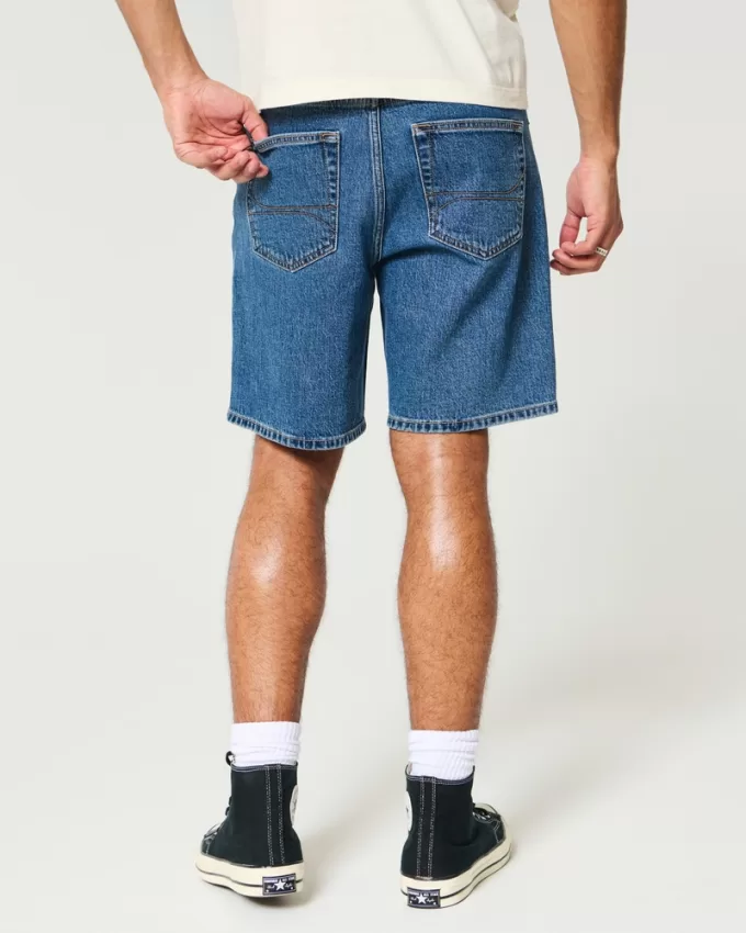 Above-the-Knee Loose Denim Shorts,Above-the-Knee Loose Denim Shorts Above-the-Knee Loose Denim Shorts,Above-the-Knee Loose Denim Shorts