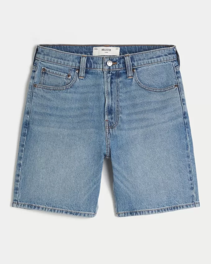 Above-the-Knee Loose Denim Shorts,Above-the-Knee Loose Denim Shorts Above-the-Knee Loose Denim Shorts,Above-the-Knee Loose Denim Shorts