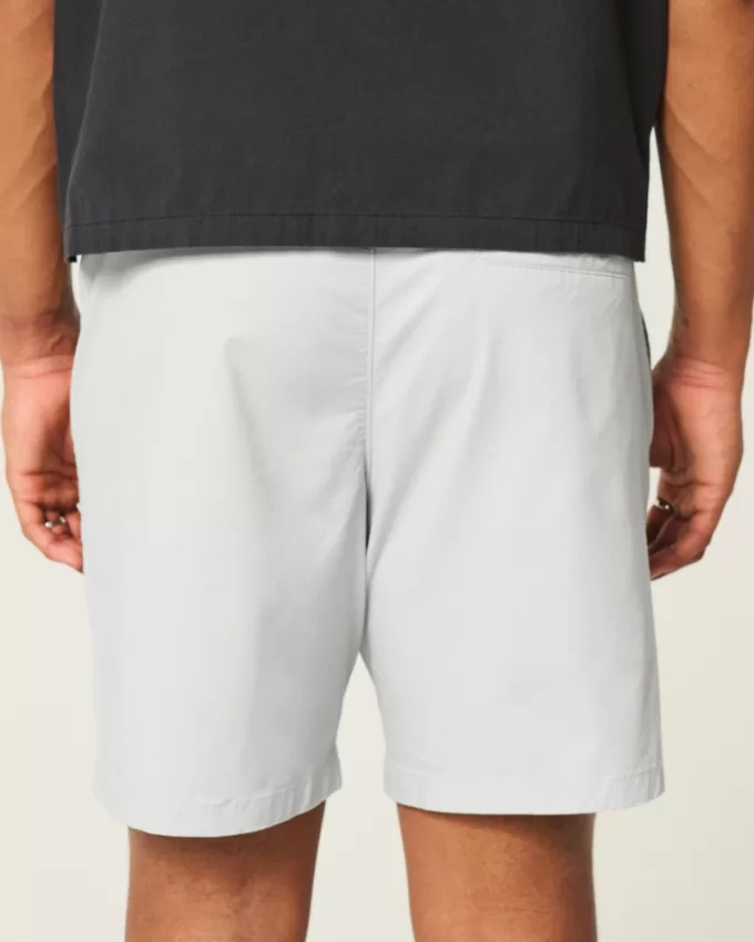 Above-the-Knee Twill Pull-On Shorts,Above-the-Knee Twill Pull-On Shorts Above-the-Knee Twill Pull-On Shorts,Above-the-Knee Twill Pull-On Shorts