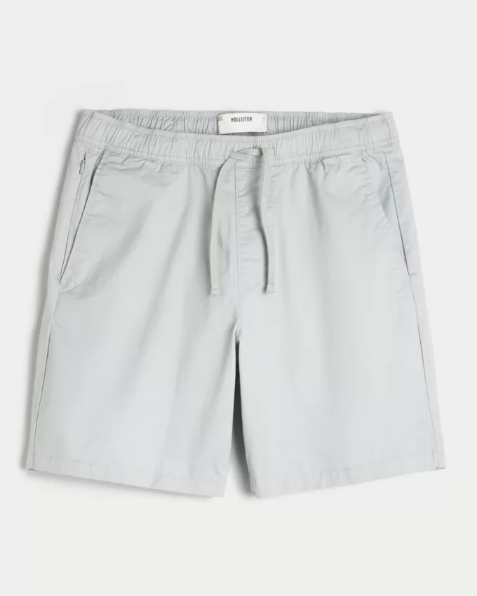 Above-the-Knee Twill Pull-On Shorts,Above-the-Knee Twill Pull-On Shorts Above-the-Knee Twill Pull-On Shorts,Above-the-Knee Twill Pull-On Shorts