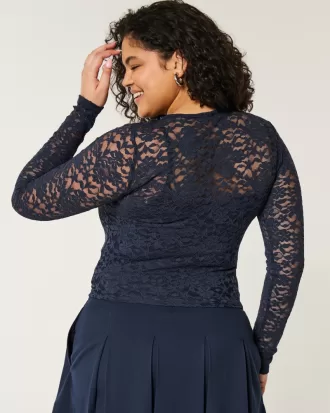 All-Over Lace Crew Top,All-Over Lace Crew Top All-Over Lace Crew Top,All-Over Lace Crew Top