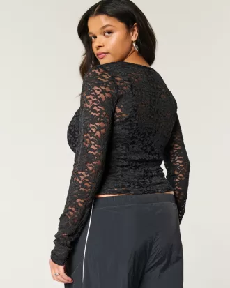 All-Over Lace Crew Top,All-Over Lace Crew Top All-Over Lace Crew Top,All-Over Lace Crew Top