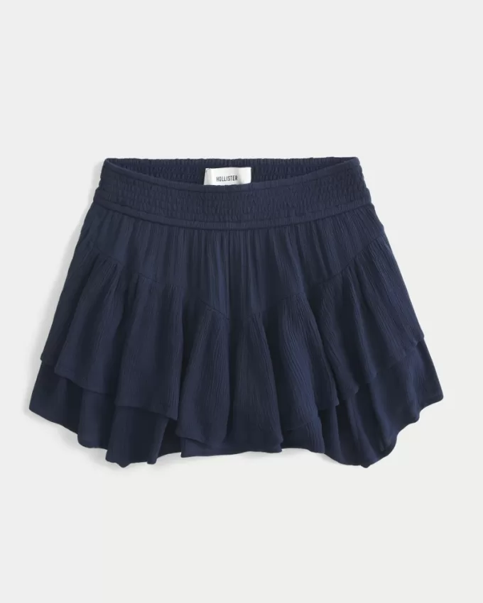 Asymmetrical Hem Tiered Mini Skort,Asymmetrical Hem Tiered Mini Skort Asymmetrical Hem Tiered Mini Skort,Asymmetrical Hem Tiered Mini Skort