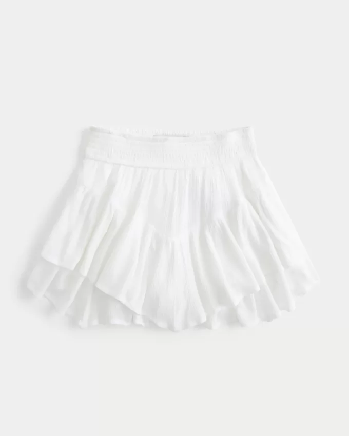 Asymmetrical Hem Tiered Mini Skort,Asymmetrical Hem Tiered Mini Skort Asymmetrical Hem Tiered Mini Skort,Asymmetrical Hem Tiered Mini Skort