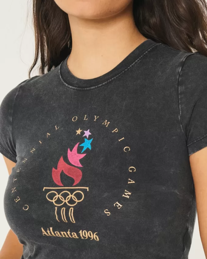 Atlanta 1996 Olympic Games Graphic Baby Tee,Atlanta 1996 Olympic Games Graphic Baby Tee Atlanta 1996 Olympic Games Graphic Baby Tee,Atlanta 1996 Olympic Games Graphic Baby Tee