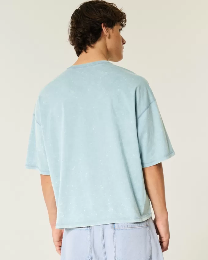 Baggy Crop Wash Effect Crew T-Shirt,Baggy Crop Wash Effect Crew T-Shirt Baggy Crop Wash Effect Crew T-Shirt,Baggy Crop Wash Effect Crew T-Shirt