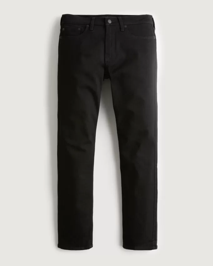 Black No Fade Slim Straight Jeans,Black No Fade Slim Straight Jeans