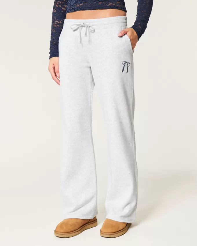 Bow Graphic Straight Sweatpants,Bow Graphic Straight Sweatpants Bow Graphic Straight Sweatpants,Bow Graphic Straight Sweatpants