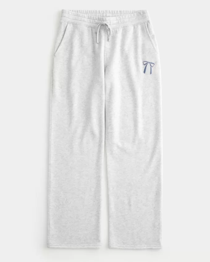 Bow Graphic Straight Sweatpants,Bow Graphic Straight Sweatpants Bow Graphic Straight Sweatpants,Bow Graphic Straight Sweatpants