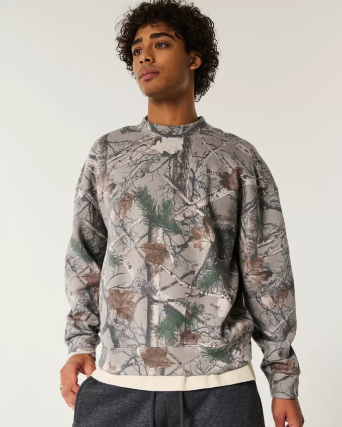 Boxy Camo Logo Crew Sweatshirt,Boxy Camo Logo Crew Sweatshirt Boxy Camo Logo Crew Sweatshirt,Boxy Camo Logo Crew Sweatshirt