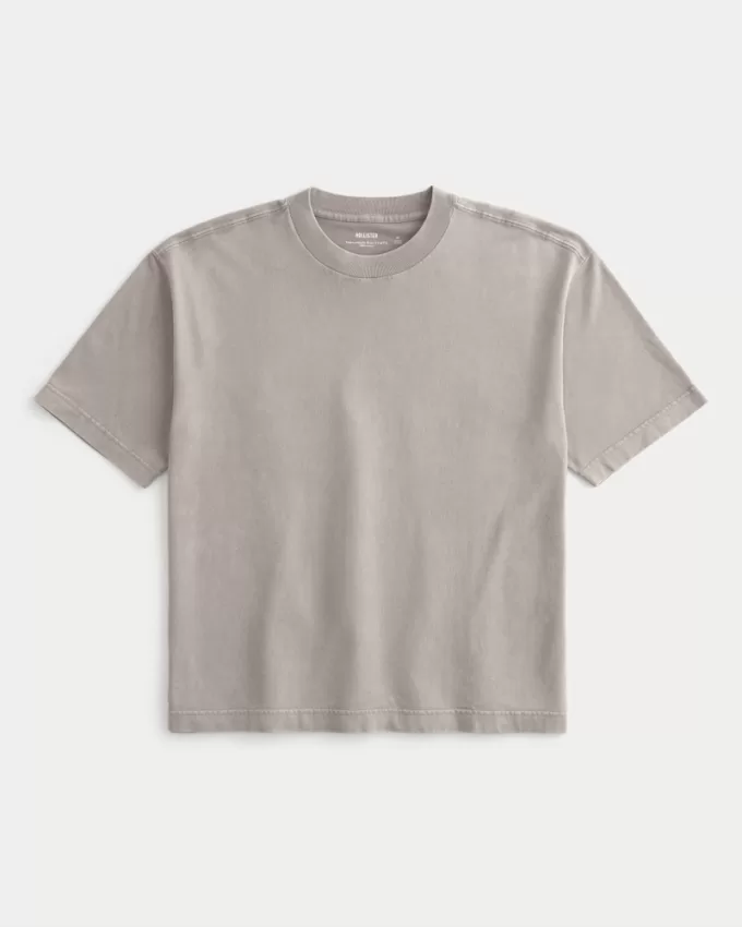 Boxy Crop Heavyweight Cotton Crew T-Shirt,Boxy Crop Heavyweight Cotton Crew T-Shirt Boxy Crop Heavyweight Cotton Crew T-Shirt,Boxy Crop Heavyweight Cotton Crew T-Shirt