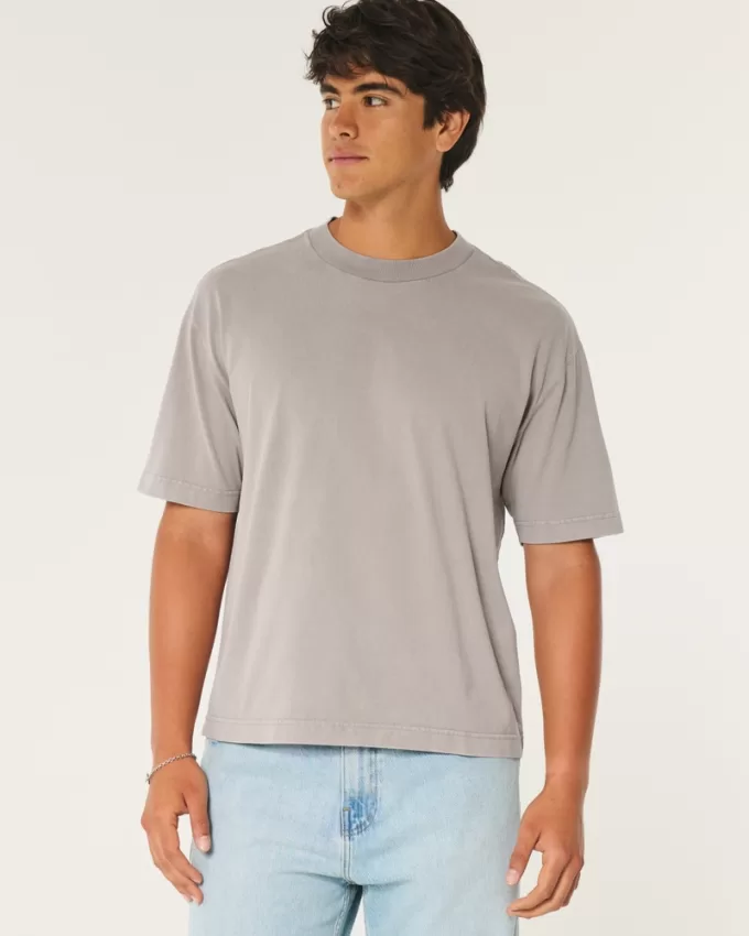 Boxy Crop Heavyweight Cotton Crew T-Shirt,Boxy Crop Heavyweight Cotton Crew T-Shirt Boxy Crop Heavyweight Cotton Crew T-Shirt,Boxy Crop Heavyweight Cotton Crew T-Shirt