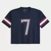 Boxy Crop Mesh Graphic Football Jersey,Boxy Crop Mesh Graphic Football Jersey Boxy Crop Mesh Graphic Football Jersey,Boxy Crop Mesh Graphic Football Jersey