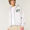 Boxy Crop NY Graphic Zip-Up Hoodie,Boxy Crop NY Graphic Zip-Up Hoodie Boxy Crop NY Graphic Zip-Up Hoodie,Boxy Crop NY Graphic Zip-Up Hoodie