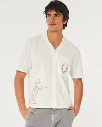 Boxy Cropped Embroidered Graphic Workwear Shirt,Boxy Cropped Embroidered Graphic Workwear Shirt Boxy Cropped Embroidered Graphic Workwear Shirt,Boxy Cropped Embroidered Graphic Workwear Shirt