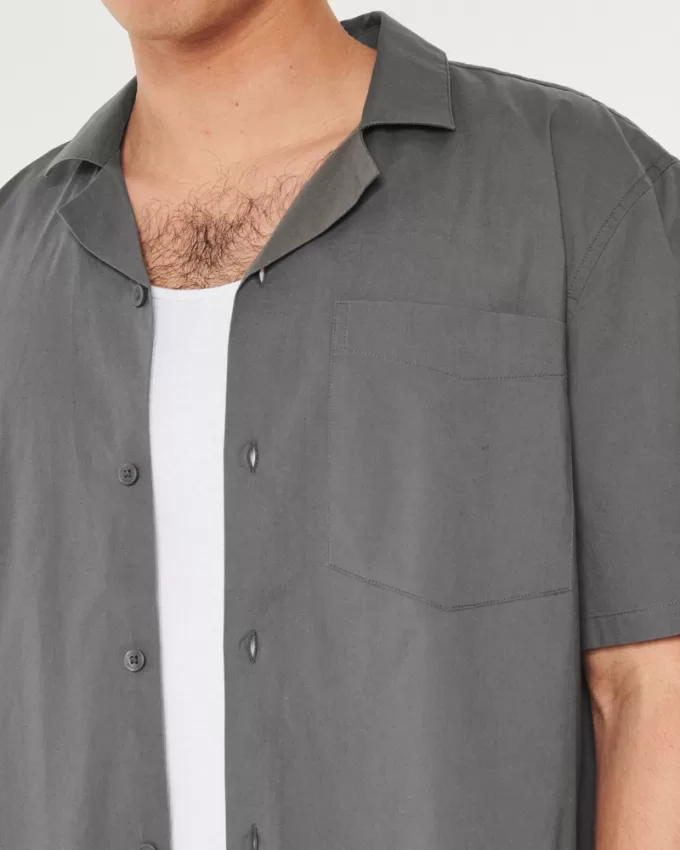Boxy Cropped Short-Sleeve Poplin Shirt,Boxy Cropped Short-Sleeve Poplin Shirt Boxy Cropped Short-Sleeve Poplin Shirt,Boxy Cropped Short-Sleeve Poplin Shirt