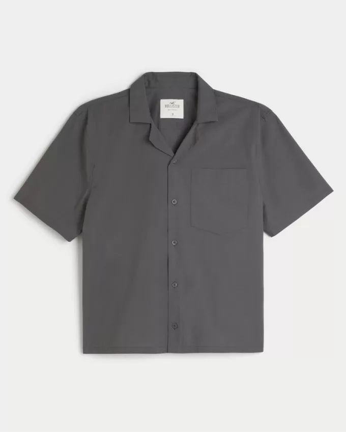Boxy Cropped Short-Sleeve Poplin Shirt,Boxy Cropped Short-Sleeve Poplin Shirt Boxy Cropped Short-Sleeve Poplin Shirt,Boxy Cropped Short-Sleeve Poplin Shirt