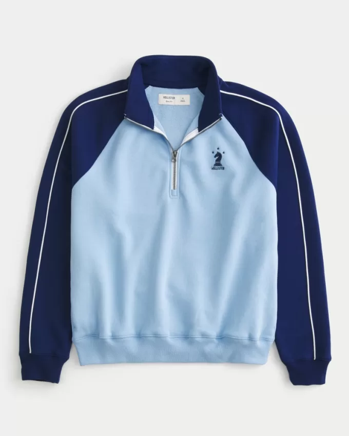 Boxy Fleece Logo Half-Zip Sweatshirt,Boxy Fleece Logo Half-Zip Sweatshirt Boxy Fleece Logo Half-Zip Sweatshirt,Boxy Fleece Logo Half-Zip Sweatshirt