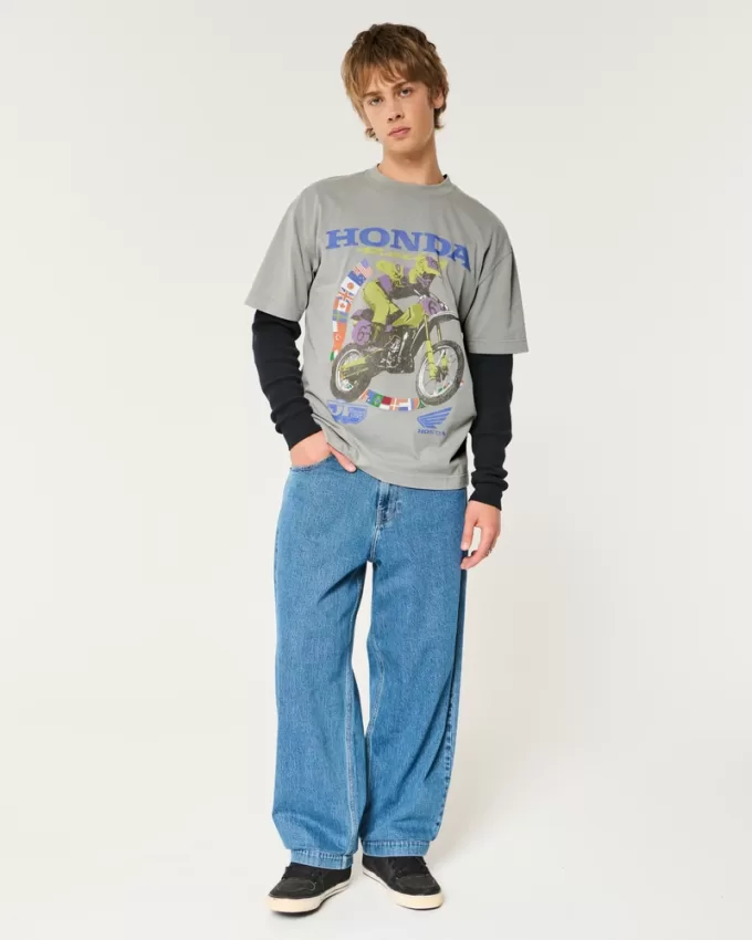 Boxy Heavyweight Honda Racing Graphic Tee,Boxy Heavyweight Honda Racing Graphic Tee Boxy Heavyweight Honda Racing Graphic Tee,Boxy Heavyweight Honda Racing Graphic Tee