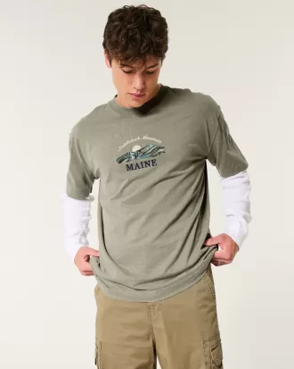 Boxy Heavyweight Maine Graphic Tee,Boxy Heavyweight Maine Graphic Tee Boxy Heavyweight Maine Graphic Tee,Boxy Heavyweight Maine Graphic Tee