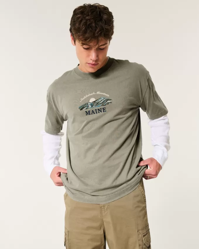 Boxy Heavyweight Maine Graphic Tee,Boxy Heavyweight Maine Graphic Tee Boxy Heavyweight Maine Graphic Tee,Boxy Heavyweight Maine Graphic Tee