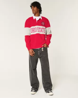 Boxy Heavyweight Ohio State Graphic Rugby Polo,Boxy Heavyweight Ohio State Graphic Rugby Polo Boxy Heavyweight Ohio State Graphic Rugby Polo,Boxy Heavyweight Ohio State Graphic Rugby Polo