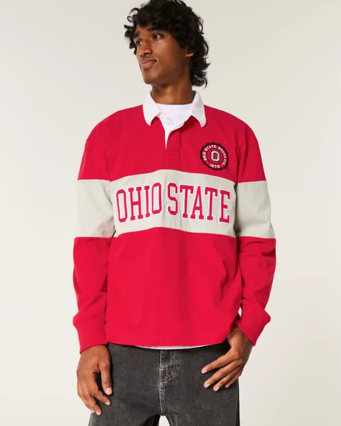 Boxy Heavyweight Ohio State Graphic Rugby Polo,Boxy Heavyweight Ohio State Graphic Rugby Polo Boxy Heavyweight Ohio State Graphic Rugby Polo,Boxy Heavyweight Ohio State Graphic Rugby Polo