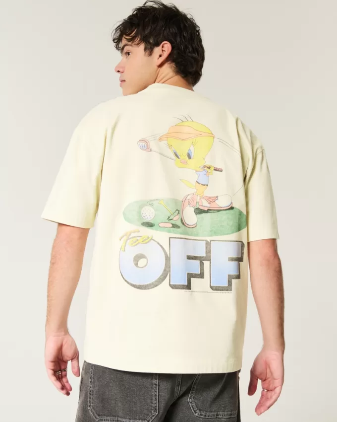 Boxy Heavyweight Tweety Golf Graphic Tee,Boxy Heavyweight Tweety Golf Graphic Tee Boxy Heavyweight Tweety Golf Graphic Tee,Boxy Heavyweight Tweety Golf Graphic Tee