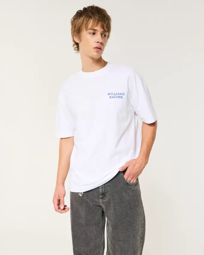 Boxy Heavyweight Williams Racing Graphic Tee,Boxy Heavyweight Williams Racing Graphic Tee Boxy Heavyweight Williams Racing Graphic Tee,Boxy Heavyweight Williams Racing Graphic Tee