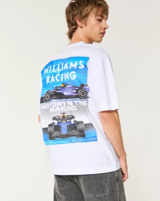 Boxy Heavyweight Williams Racing Graphic Tee,Boxy Heavyweight Williams Racing Graphic Tee Boxy Heavyweight Williams Racing Graphic Tee,Boxy Heavyweight Williams Racing Graphic Tee