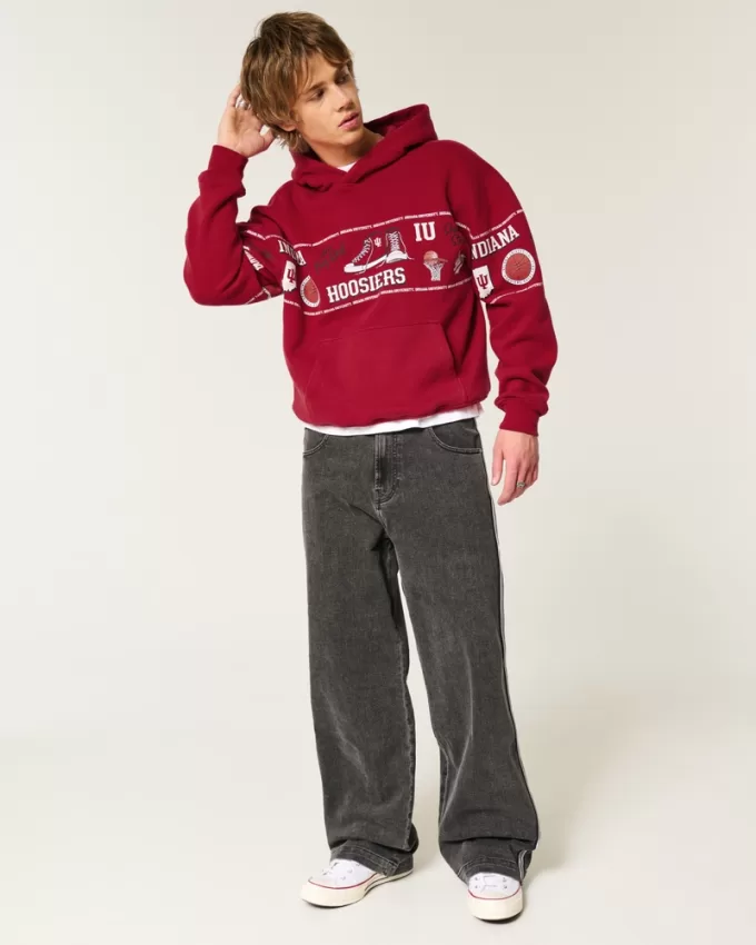 Boxy Indiana University Hoosiers Graphic Hoodie,Boxy Indiana University Hoosiers Graphic Hoodie Boxy Indiana University Hoosiers Graphic Hoodie,Boxy Indiana University Hoosiers Graphic Hoodie