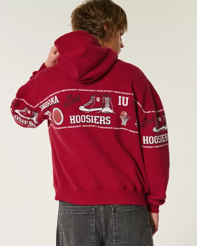 Boxy Indiana University Hoosiers Graphic Hoodie,Boxy Indiana University Hoosiers Graphic Hoodie Boxy Indiana University Hoosiers Graphic Hoodie,Boxy Indiana University Hoosiers Graphic Hoodie