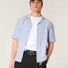 Boxy Linen-Blend Short-Sleeve Shirt,Boxy Linen-Blend Short-Sleeve Shirt Boxy Linen-Blend Short-Sleeve Shirt,Boxy Linen-Blend Short-Sleeve Shirt
