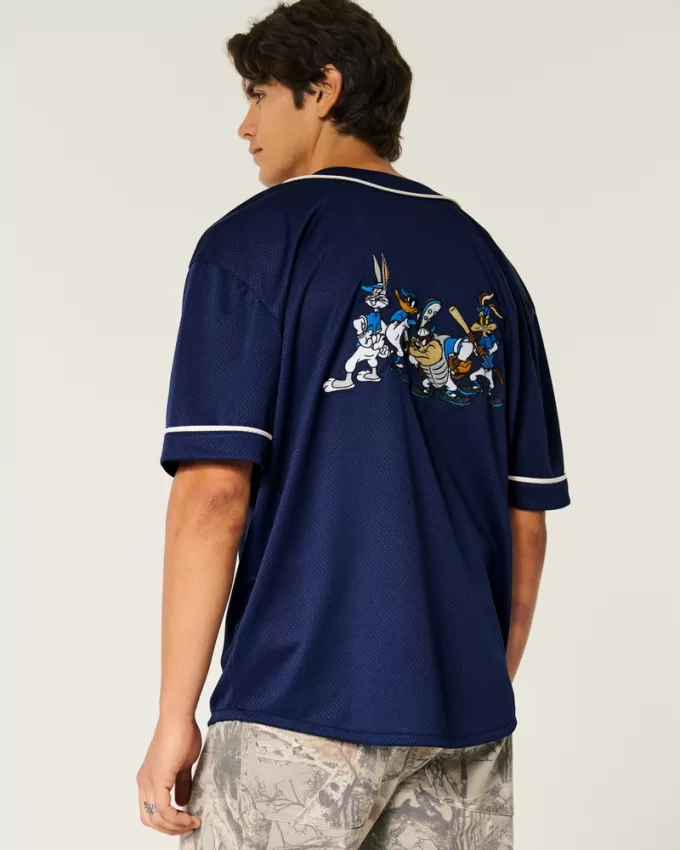 Boxy Looney Tunes Graphic Baseball Jersey,Boxy Looney Tunes Graphic Baseball Jersey Boxy Looney Tunes Graphic Baseball Jersey,Boxy Looney Tunes Graphic Baseball Jersey