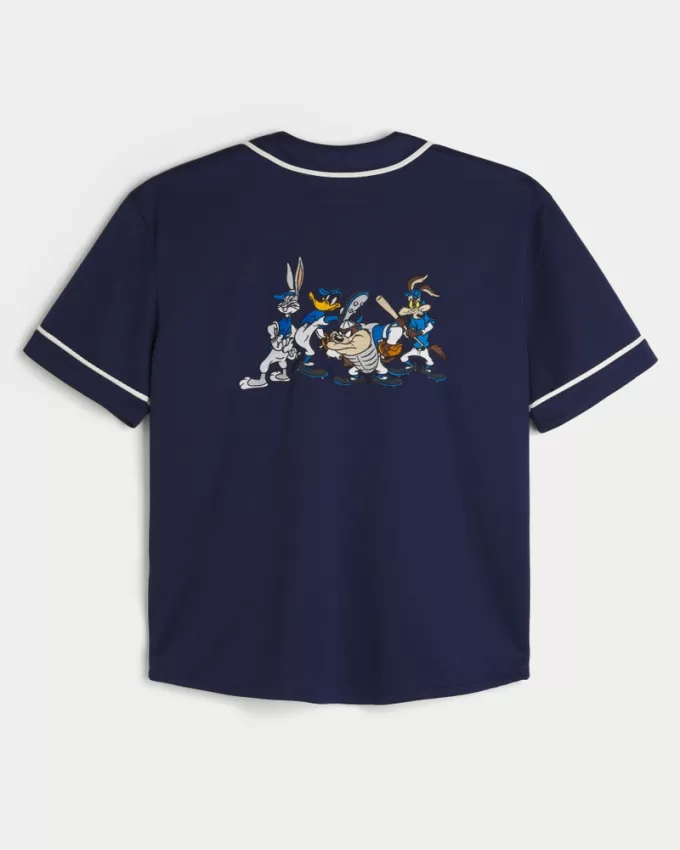 Boxy Looney Tunes Graphic Baseball Jersey,Boxy Looney Tunes Graphic Baseball Jersey Boxy Looney Tunes Graphic Baseball Jersey,Boxy Looney Tunes Graphic Baseball Jersey