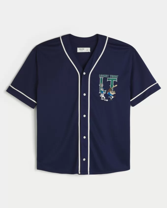 Boxy Looney Tunes Graphic Baseball Jersey,Boxy Looney Tunes Graphic Baseball Jersey Boxy Looney Tunes Graphic Baseball Jersey,Boxy Looney Tunes Graphic Baseball Jersey