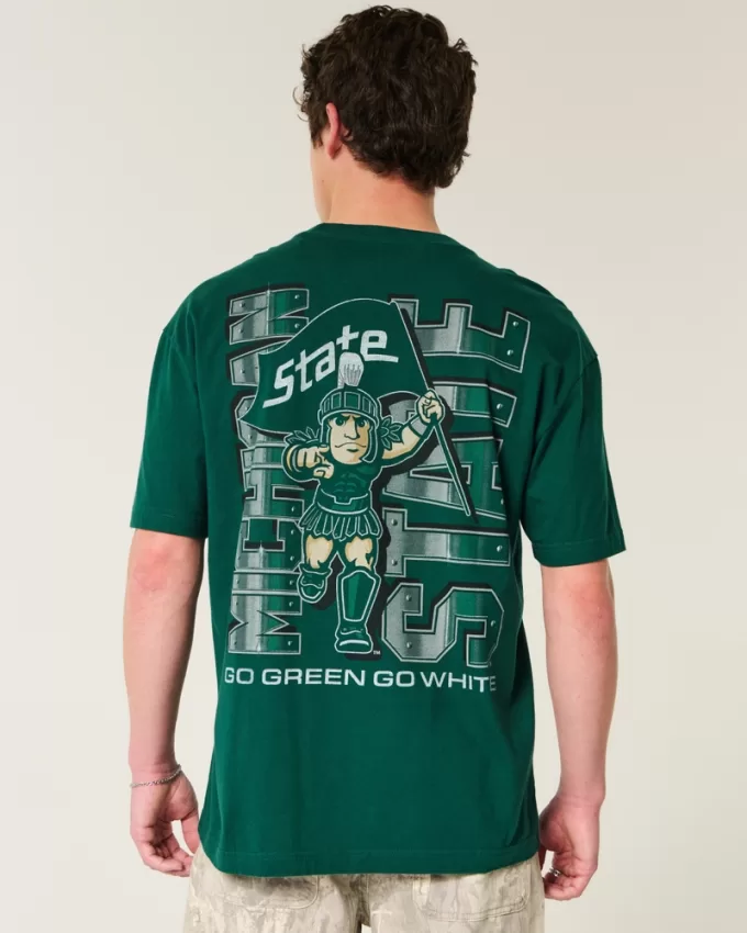 Boxy Michigan State University Graphic Tee,Boxy Michigan State University Graphic Tee Boxy Michigan State University Graphic Tee,Boxy Michigan State University Graphic Tee