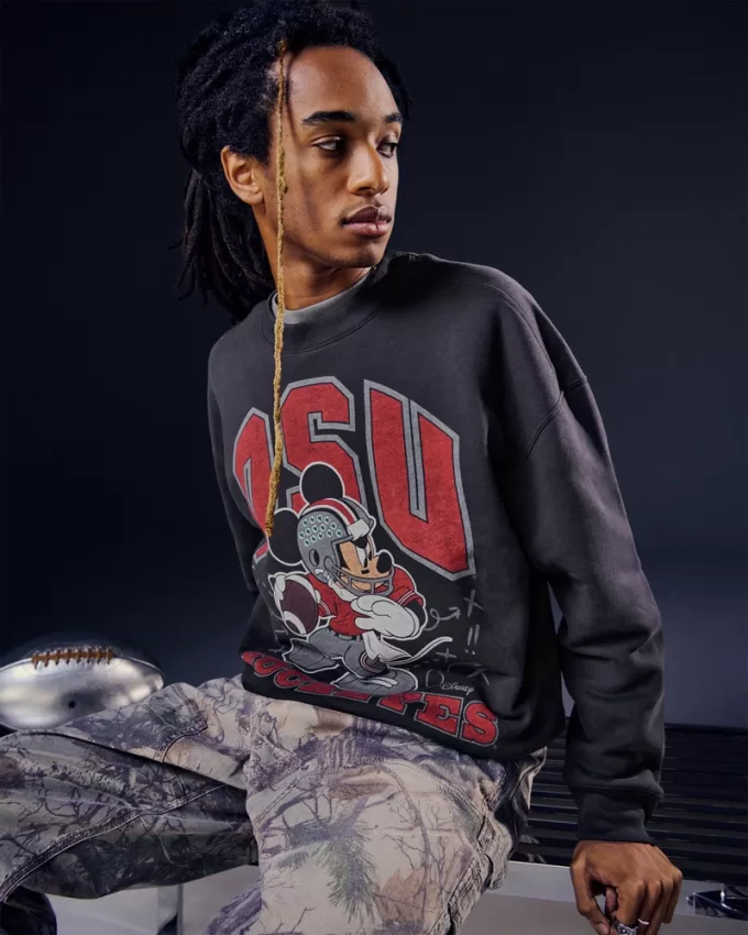 Boxy Mickey Mouse Ohio State Buckeyes Graphic Crew Sweatshirt,Boxy Mickey Mouse Ohio State Buckeyes Graphic Crew Sweatshirt Boxy Mickey Mouse Ohio State Buckeyes Graphic Crew Sweatshirt,Boxy Mickey Mouse Ohio State Buckeyes Graphic Crew Sweatshirt