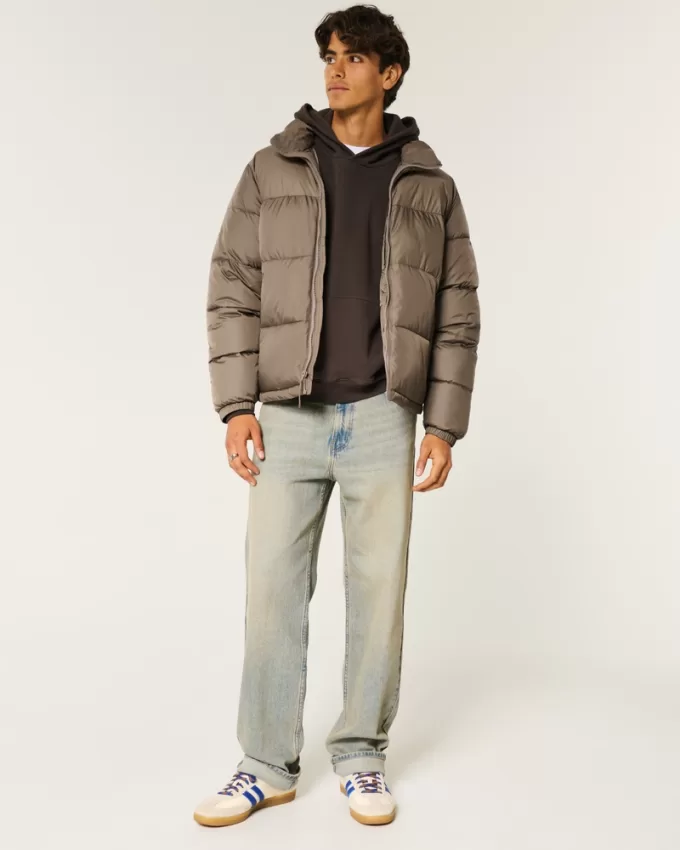 Boxy Mock-Neck Puffer Jacket,Boxy Mock-Neck Puffer Jacket Boxy Mock-Neck Puffer Jacket,Boxy Mock-Neck Puffer Jacket
