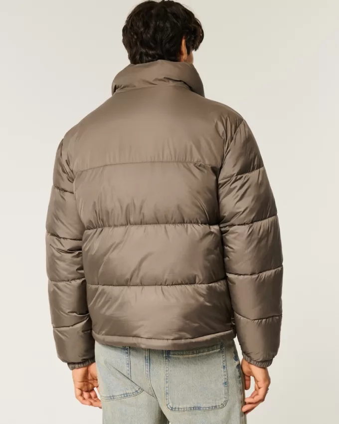 Boxy Mock-Neck Puffer Jacket,Boxy Mock-Neck Puffer Jacket Boxy Mock-Neck Puffer Jacket,Boxy Mock-Neck Puffer Jacket