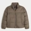 Boxy Mock-Neck Puffer Jacket,Boxy Mock-Neck Puffer Jacket Boxy Mock-Neck Puffer Jacket,Boxy Mock-Neck Puffer Jacket