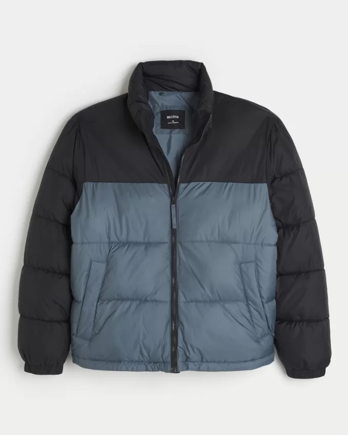 Boxy Mock-Neck Puffer Jacket,Boxy Mock-Neck Puffer Jacket Boxy Mock-Neck Puffer Jacket,Boxy Mock-Neck Puffer Jacket