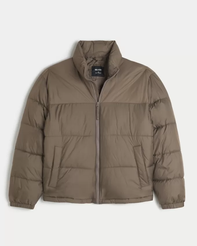 Boxy Mock-Neck Puffer Jacket,Boxy Mock-Neck Puffer Jacket Boxy Mock-Neck Puffer Jacket,Boxy Mock-Neck Puffer Jacket