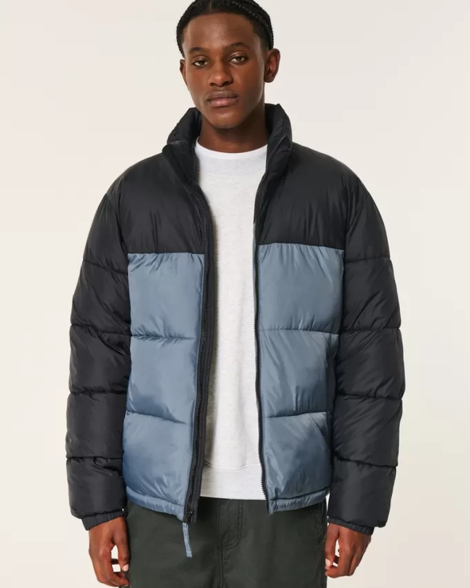 Boxy Mock-Neck Puffer Jacket,Boxy Mock-Neck Puffer Jacket Boxy Mock-Neck Puffer Jacket,Boxy Mock-Neck Puffer Jacket