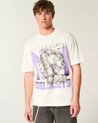 Boxy Northwestern University Wildcats Graphic Tee,Boxy Northwestern University Wildcats Graphic Tee Boxy Northwestern University Wildcats Graphic Tee,Boxy Northwestern University Wildcats Graphic Tee