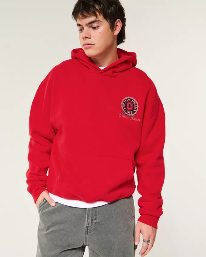 Boxy Ohio State Buckeyes Graphic Hoodie,Boxy Ohio State Buckeyes Graphic Hoodie Boxy Ohio State Buckeyes Graphic Hoodie,Boxy Ohio State Buckeyes Graphic Hoodie