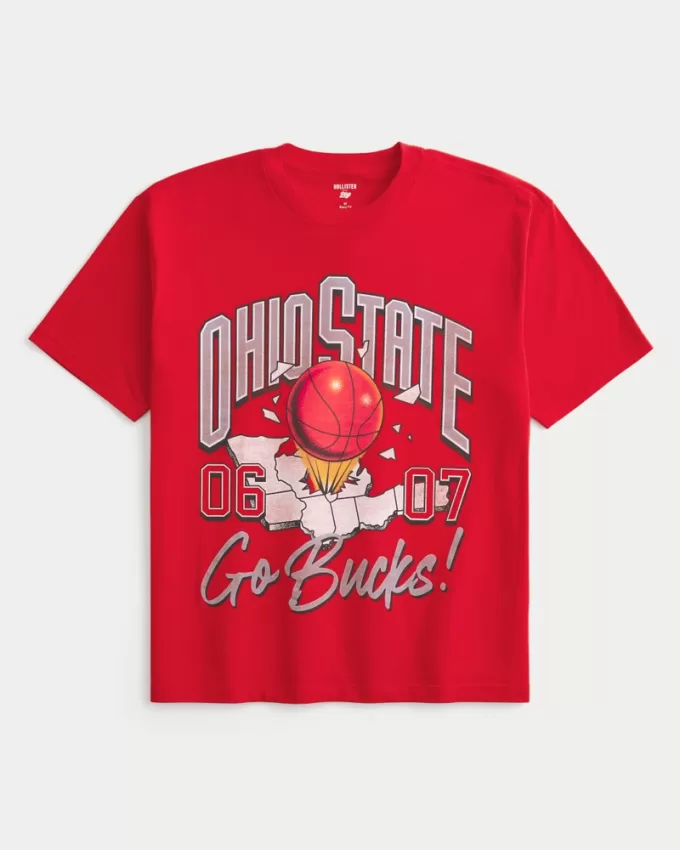 Boxy Ohio State Buckeyes Graphic Tee,Boxy Ohio State Buckeyes Graphic Tee Boxy Ohio State Buckeyes Graphic Tee,Boxy Ohio State Buckeyes Graphic Tee