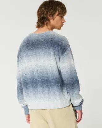 Boxy Ombre Stripe Cardigan,Boxy Ombre Stripe Cardigan